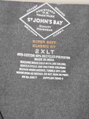 St. John's Bay Super Soft Classic Fit Tee - Charcoal